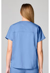 Ciel Blue - Mandarin Collar Top (Back)