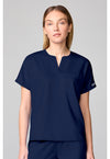 Navy - Mandarin Collar Top