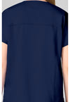 Navy - Mandarin Collar Top (View 4)
