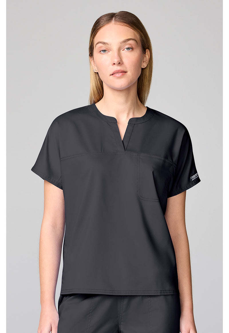Pewter - Mandarin Collar Top