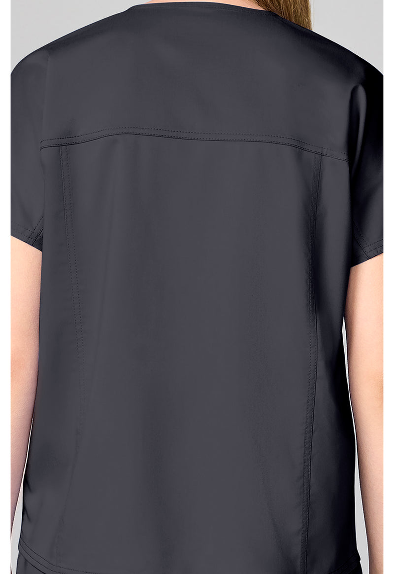 Pewter - Mandarin Collar Top (View 4)