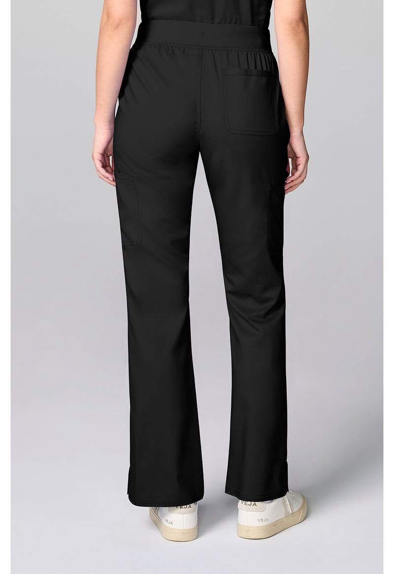 Black - Flared Cargo Pant (Back)