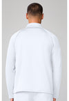 WHITE - Men's Fleece Jacket (Back)