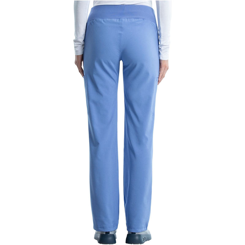 ciel blue - Mid Rise Straight Leg Pull-on Pant