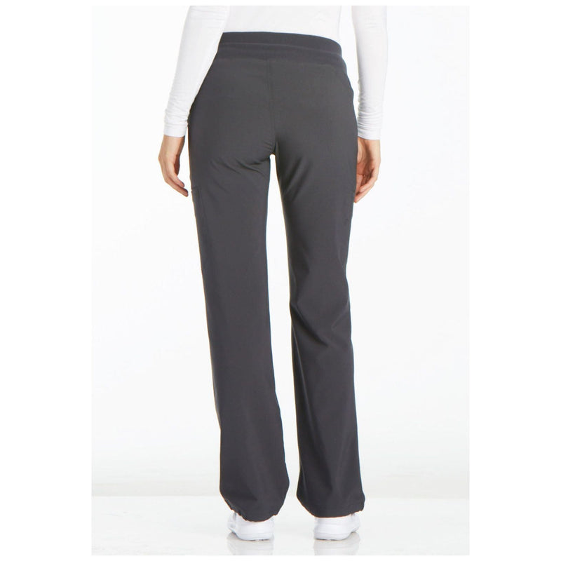 pewter - Mid Rise Straight Leg Pull-on Pant