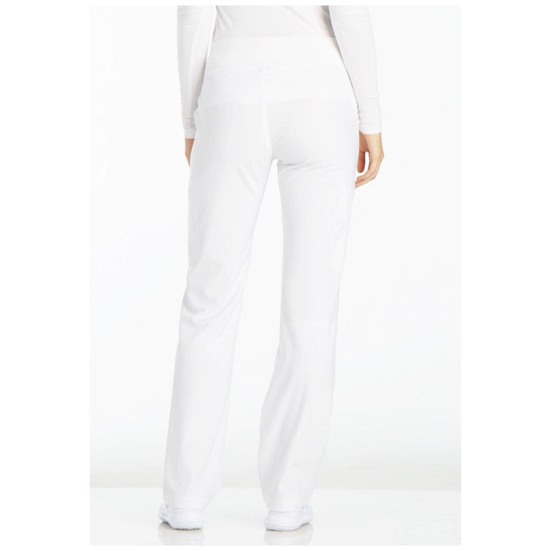 white - Mid Rise Straight Leg Pull-on Pant