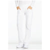 white - Mid Rise Straight Leg Pull-on Pant