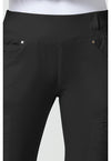black - Mid Rise Straight Leg Pull-on Pant (View 2)