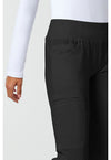 black - Mid Rise Straight Leg Pull-on Pant (View 3)