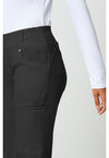 black - Mid Rise Straight Leg Pull-on Pant (View 4)