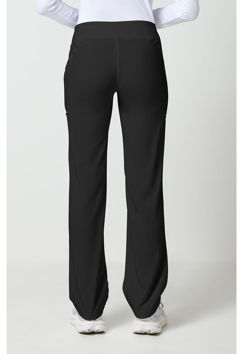 black - Mid Rise Straight Leg Pull-on Pant (Back)