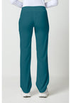 caribbean blue - Mid Rise Straight Leg Pull-on Pant (Back)