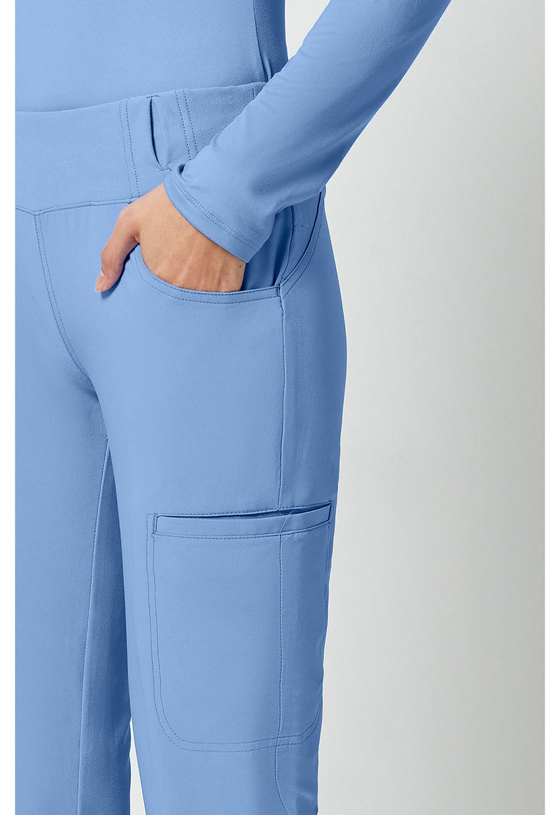 ciel blue - Mid Rise Straight Leg Pull-on Pant (View 4)