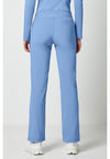 ciel blue - Mid Rise Straight Leg Pull-on Pant (Back)