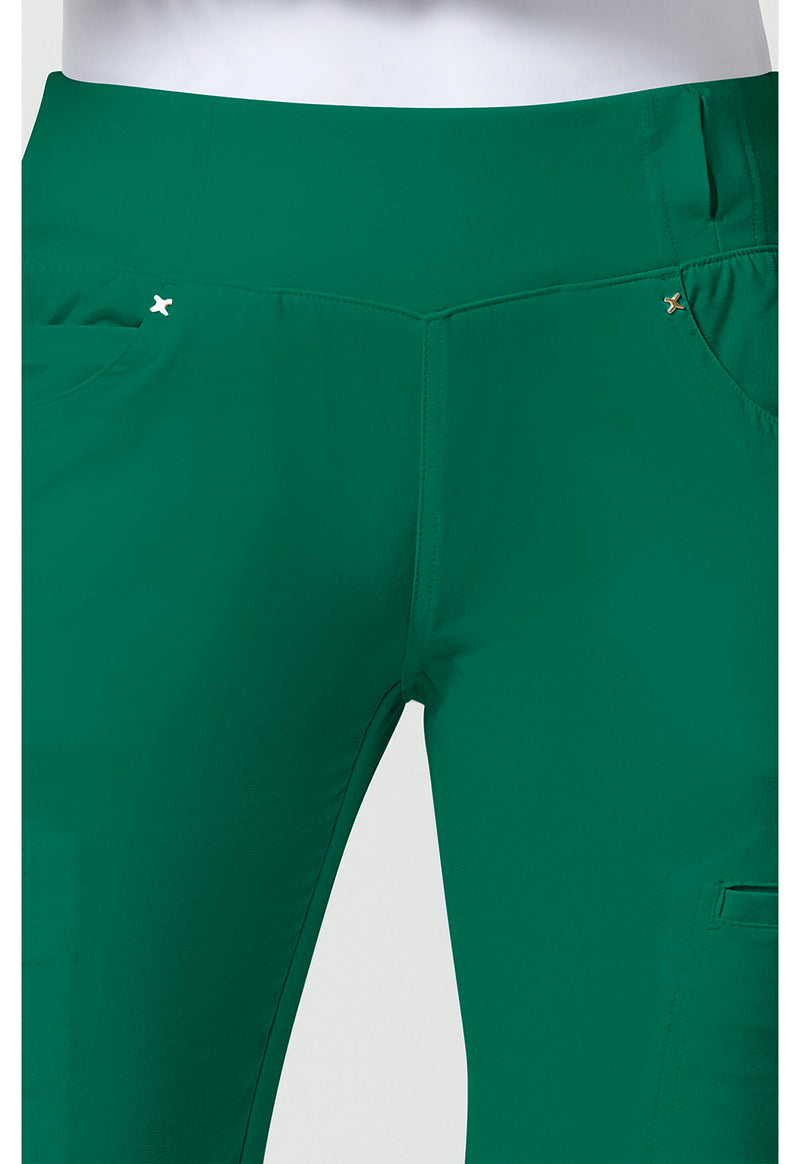hunter green - Mid Rise Straight Leg Pull-on Pant (View 2)