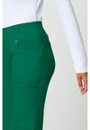 hunter green - Mid Rise Straight Leg Pull-on Pant (View 4)