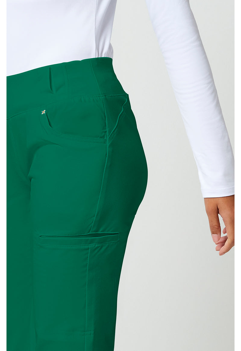 hunter green - Mid Rise Straight Leg Pull-on Pant (View 4)