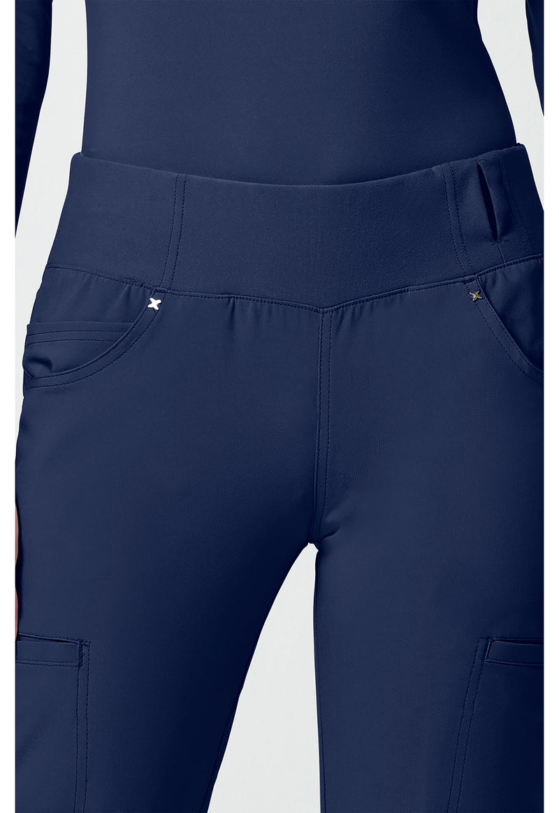 navy - Mid Rise Straight Leg Pull-on Pant (View 2)
