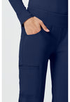 navy - Mid Rise Straight Leg Pull-on Pant (View 3)