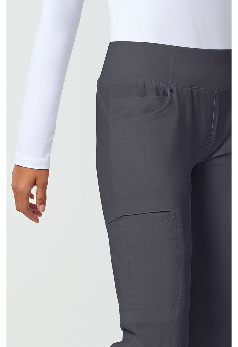 pewter - Mid Rise Straight Leg Pull-on Pant (View 3)