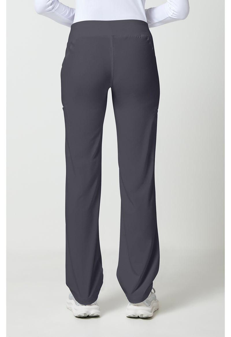 pewter - Mid Rise Straight Leg Pull-on Pant (Back)
