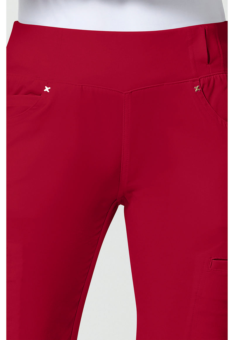 red - Mid Rise Straight Leg Pull-on Pant (View 2)