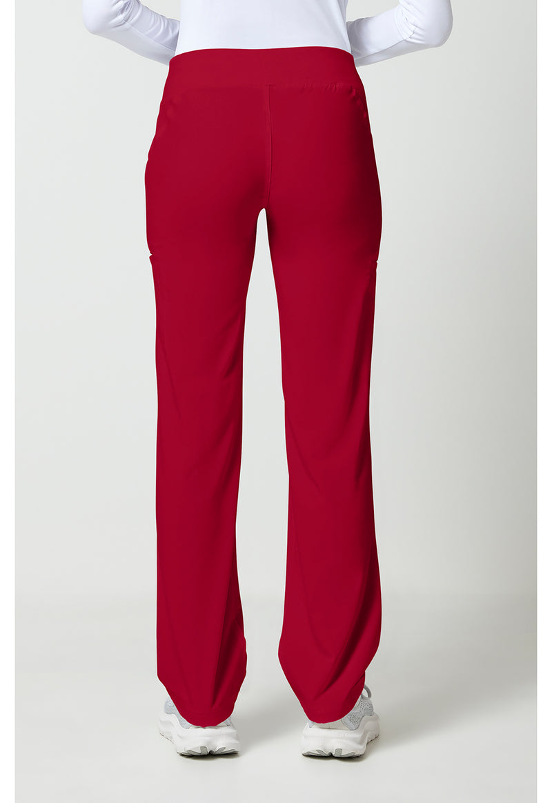 red - Mid Rise Straight Leg Pull-on Pant (Back)