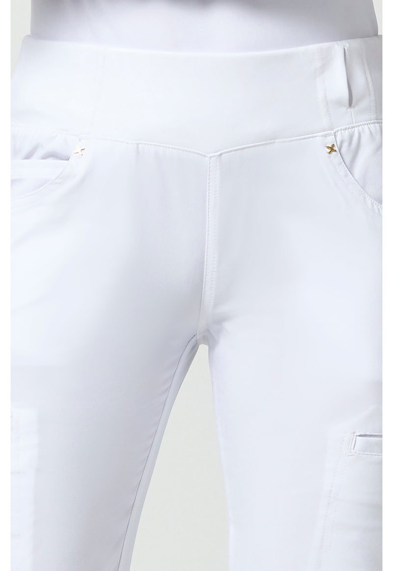 white - Mid Rise Straight Leg Pull-on Pant (View 2)