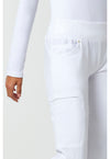 white - Mid Rise Straight Leg Pull-on Pant (View 3)