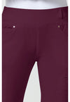 wine - Mid Rise Straight Leg Pull-on Pant (View 2)