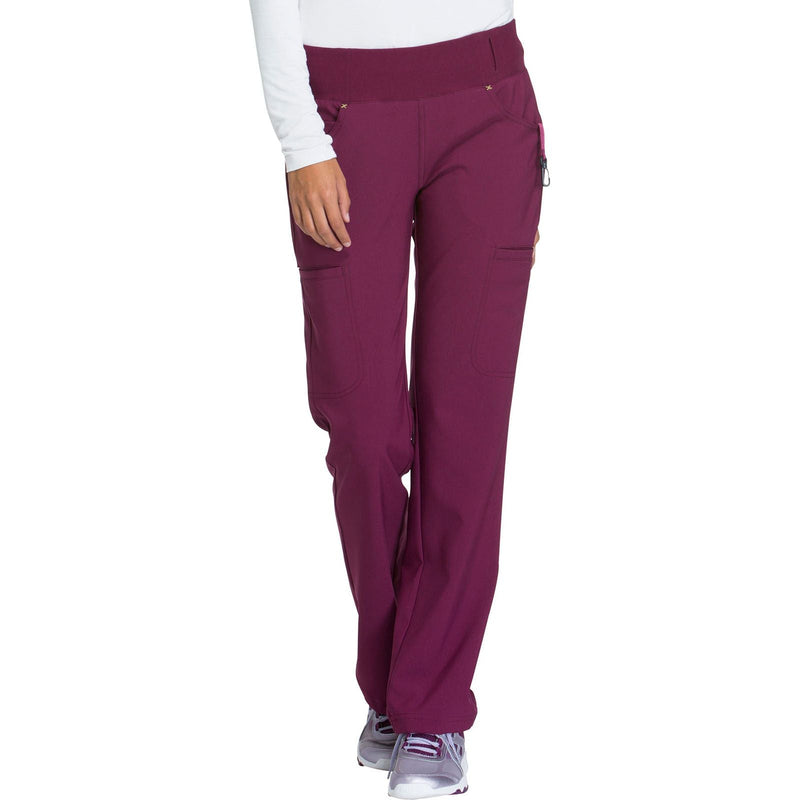 wine - Mid Rise Straight Leg Pull-on Pant