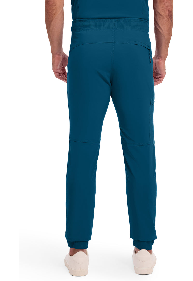 Caribbean Blue - Cherokee IN Infinity Men Scrub Pants - Back View