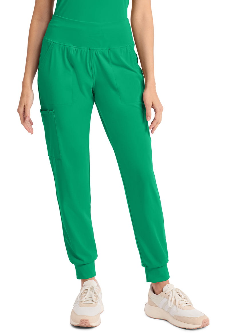 Green Apple - Cherokee Achieve Women Scrub Pants - Front View