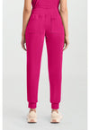 Tropical Hibiscus - Cherokee Achieve Women Scrub Pants - Back View
