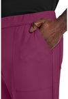 Wine - Men's 5-Pocket Jogger Scrub Pants (View 3)