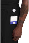 Black - Men's 5-Pocket Straight Leg Scrub Pants (View 4)