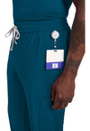 Caribbean Blue - Men's 5-Pocket Straight Leg Scrub Pants (View 4)