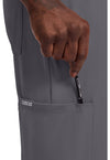Pewter - Men's 5-Pocket Straight Leg Scrub Pants (View 3)