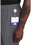 Pewter - Men's 5-Pocket Straight Leg Scrub Pants (View 4)