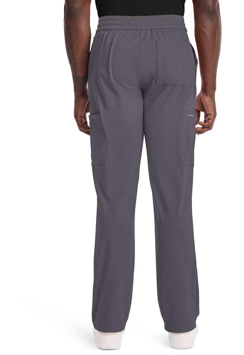 Pewter - Cherokee Achieve Men Scrub Pants - Back View