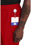 RED - Men's 5-Pocket Straight Leg Scrub Pants (View 4)