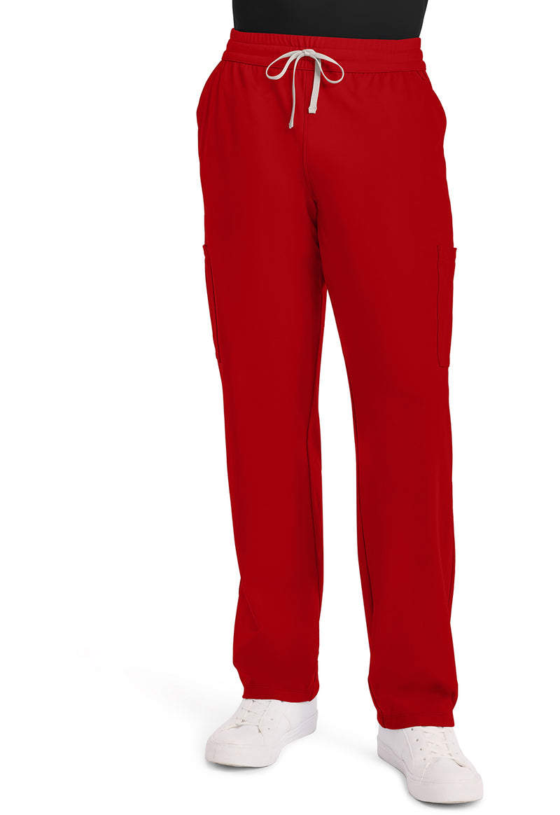 RED - Cherokee Achieve Men Scrub Pants - Front View