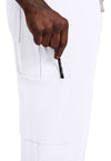 WHITE - Men's 5-Pocket Straight Leg Scrub Pants (View 3)