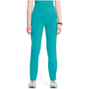 teal blue - Mid Rise Tapered Leg Pull-on Pant