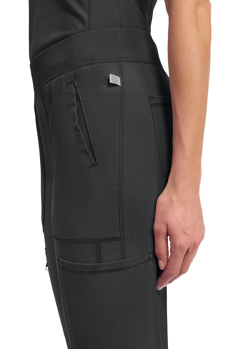 black - Mid Rise Tapered Leg Pull-on Pant (View 2)
