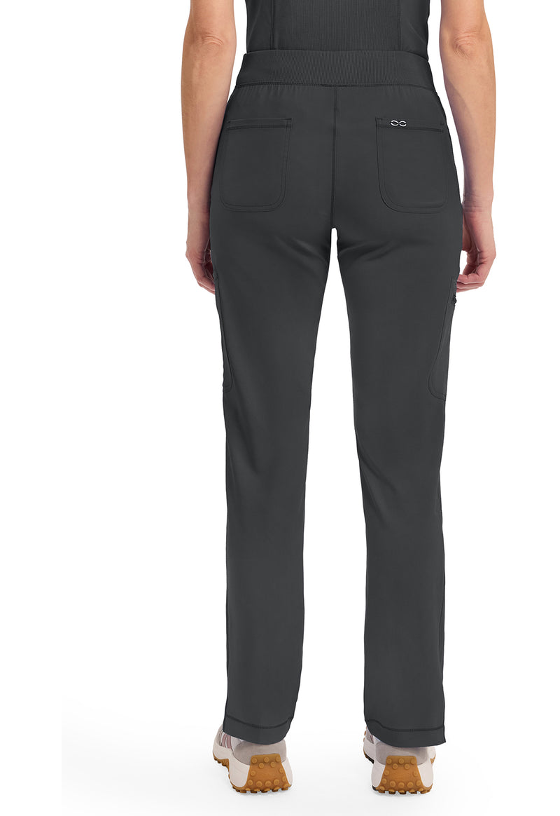 Black - Cherokee IN Infinity Women Scrub Pants - Back View