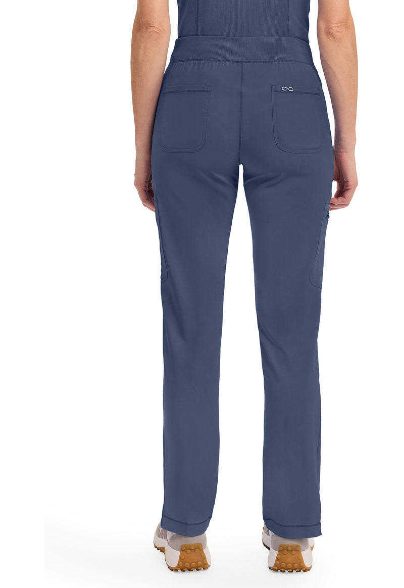 Navy - Cherokee IN Infinity Women Scrub Pants - Back View