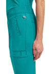teal blue - Mid Rise Tapered Leg Pull-on Pant (View 2)