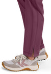 Wine - Women's Mid Rise Tapered Leg Pull-on Scrub Pants (View 3)