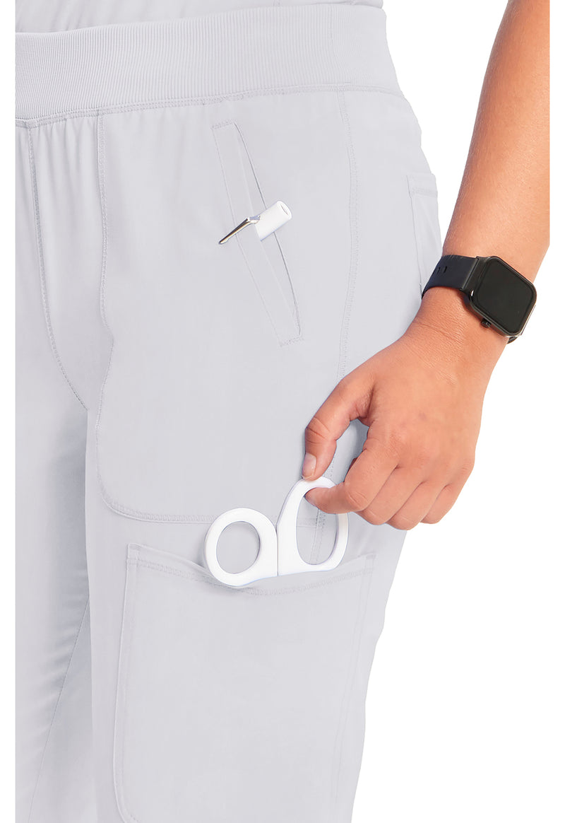 white - Mid Rise Tapered Leg Pull-on Pant (View 2)